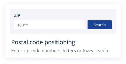 Postal code positioning in PIA S5 Client — ZIP-level targeting